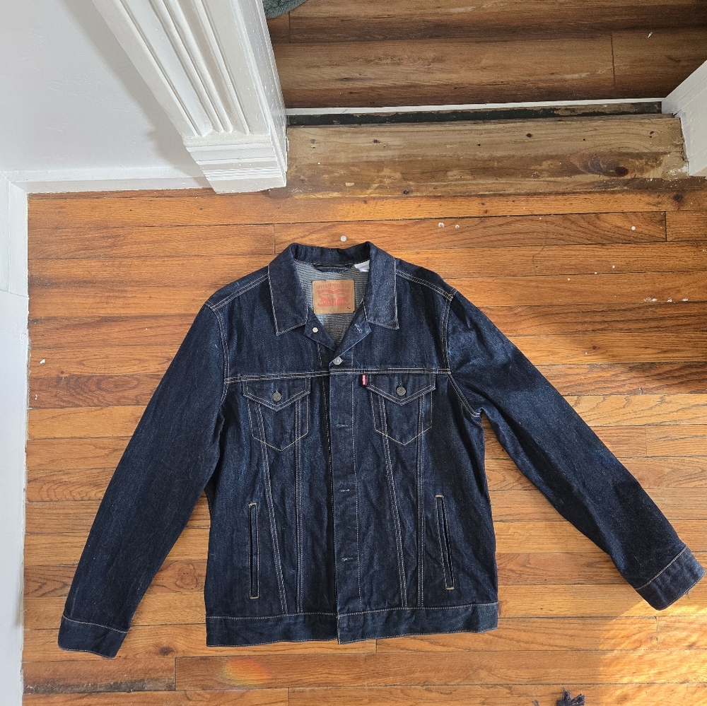 Levi's Denim Trucker Jacket, Dark Indigo, Men's Size XL